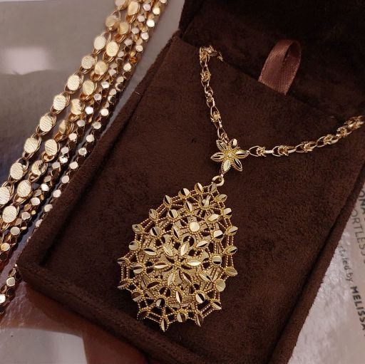 پلاک خورشیدی بدون زنجیر طرح طلا کد 1625 - خرید آنلاین از گالری آداس